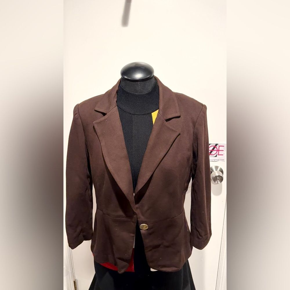 Cache Coeur Elegant Chocolate Blazer